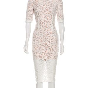MISHA COLLECTION Lace Pattern Midi Length Dress NWT